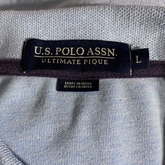 U.S. Polo Assn. Ultimate Pique Men’s Short Sleeve Polo Shirt Size Large - Picture 8 of 9